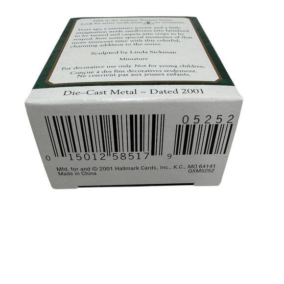 Hallmark 2001 Keepsake Ornament Antique Tractors Collectors Series Die-Cast Meta - Picture 2 of 4